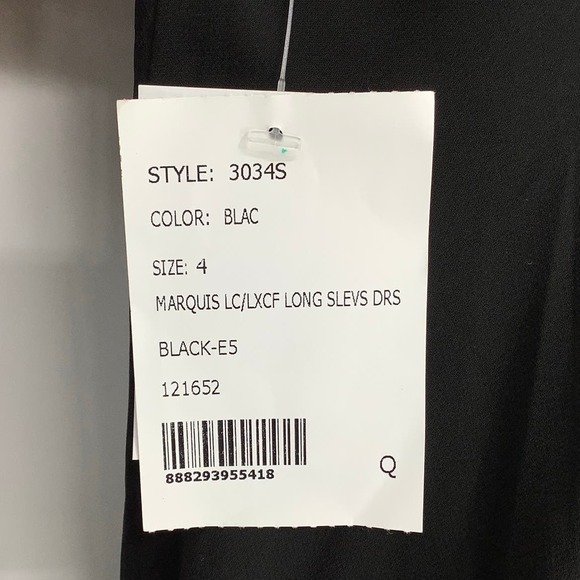 NEW! Dessy Collection Size 4 Illusion-Back Lace Chiffon Dress $292 msrp I23-17 - Picture 6 of 10